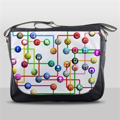 Icon Media Social Network Messenger Bags by Celenk