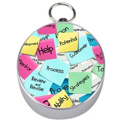 Stickies Post It List Business Silver Compasses by Celenk