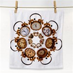 Time Clock Alarm Clock Time Of Face Towel Front