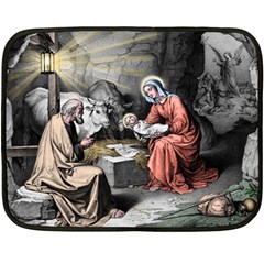 The Birth Of Christ Fleece Blanket (mini) by Valentinaart