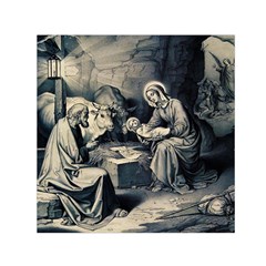 The Birth Of Christ Small Satin Scarf (square) by Valentinaart