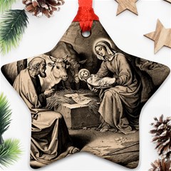 The Birth Of Christ Star Ornament (two Sides) by Valentinaart