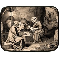 The Birth Of Christ Fleece Blanket (mini) by Valentinaart