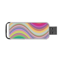 Wave Background Happy Design Portable Usb Flash (two Sides) by Celenk