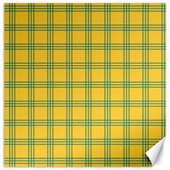 Green Stripes Canvas 20  X 20   by berwies