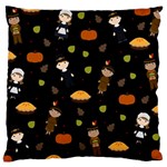 Pilgrims and Indians pattern - Thanksgiving Large Cushion Case (One Side) Front