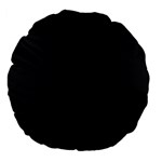 Simulated Black Carbon Fiber Steel Large 18  Premium Flano Round Cushions Front