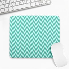 Tiffany Aqua Blue Chevron Zig Zag Large Mousepads by PodArtist