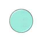 Tiffany Aqua Blue Chevron Zig Zag Hat Clip Ball Marker (4 pack) Front