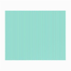 Classy Tiffany Aqua Blue Sailor Stripes Small Glasses Cloth (2-side) by PodArtist