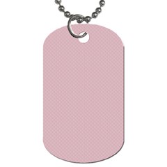 Baby Pink Stitched And Quilted Pattern Dog Tag (two Sides) by PodArtist