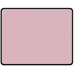 Baby Pink Stitched And Quilted Pattern Double Sided Fleece Blanket (medium)  by PodArtist