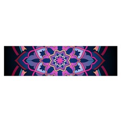 Mandala Circular Pattern Satin Scarf (oblong) by Celenk