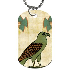 Egyptian Paper Papyrus Bird Dog Tag (one Side) by Celenk