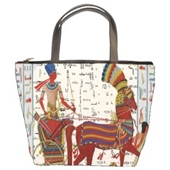 Egyptian Tutunkhamun Pharaoh Design Bucket Bags by Celenk