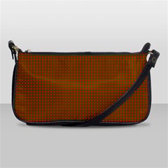 Classic Christmas Red And Green Houndstooth Check Pattern Shoulder Clutch Bags by PodArtist