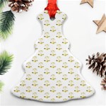 Gold Scales Of Justice on White Repeat Pattern All Over Print Christmas Tree Ornament (Two Sides) Back