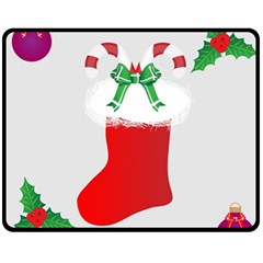 Christmas Stocking Fleece Blanket (medium)  by christmastore