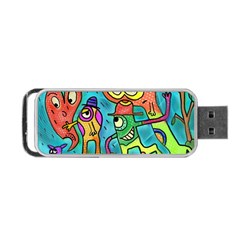 Painting Painted Ink Cartoon Portable Usb Flash (two Sides) by Celenk