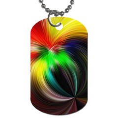 Circle Lines Wave Star Abstract Dog Tag (one Side) by Celenk