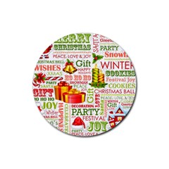 The Joys Of Christmas Rubber Coaster (round)  by allthingseveryone