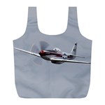 P-51 Mustang flying Full Print Recycle Bags (L)  Front