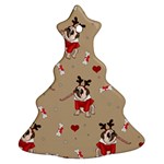 Pug Xmas Pattern Christmas Tree Ornament (Two Sides) Back