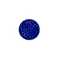 Blue Cheetah Print  1  Mini Buttons by Bigfootshirtshop