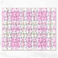 Pink Pastel Plaid Rectangular Jigsaw Puzzl by allthingseveryone