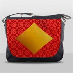 Christmas Card Pattern Background Messenger Bags by Celenk