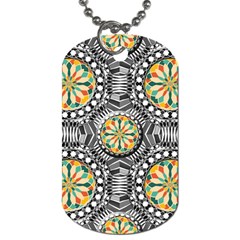 Beveled Geometric Pattern Dog Tag (one Side) by linceazul