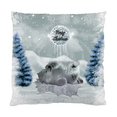 Cute Polar Bear Baby, Merry Christmas Standard Cushion Case (two Sides) by FantasyWorld7