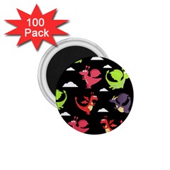 Cute Flying Dragons 1 75  Magnets (100 Pack)  by Bigfootshirtshop