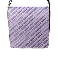 Halloween Lilac Paper Pattern Flap Messenger Bag (l)  by Celenk