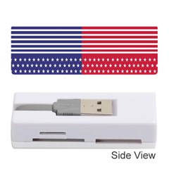 American Flag Patriot Red White Memory Card Reader (stick)  by Celenk