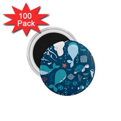 Cool Sea Life Pattern 1 75  Magnets (100 Pack)  by Bigfootshirtshop