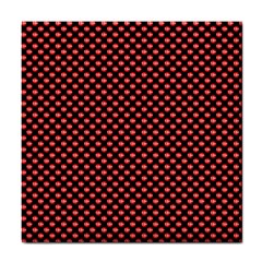 Sexy Red And Black Polka Dot Tile Coasters by PodArtist