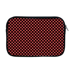 Sexy Red And Black Polka Dot Apple Macbook Pro 17  Zipper Case by PodArtist