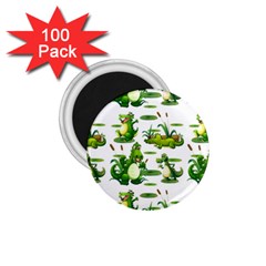 Crocodiles In The Pond 1 75  Magnets (100 Pack)  by Bigfootshirtshop