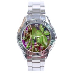 Arrangement Butterfly Aesthetics Stainless Steel Analogue Watch by Celenk