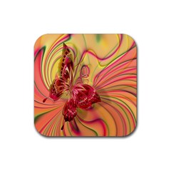 Arrangement Butterfly Aesthetics Rubber Coaster (square)  by Celenk