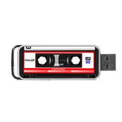 Compact Cassette Musicassette Mc Portable Usb Flash (one Side) by Celenk