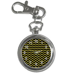 Yellow Chevron Key Chain Watches by jumpercat