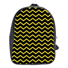 Yellow Chevron School Bag (large) by jumpercat