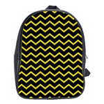 Yellow Chevron School Bag (Large) Front