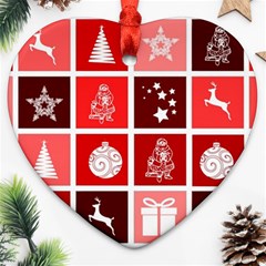 Christmas Map Innovative Modern Heart Ornament (two Sides) by BangZart