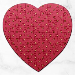 Strawberry Pattern Jigsaw Puzzle (heart) by jumpercat