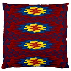 Geometric Pattern Large Flano Cushion Case (one Side) by linceazul