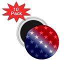 America Patriotic Red White Blue 1.75  Magnets (10 pack)  Front