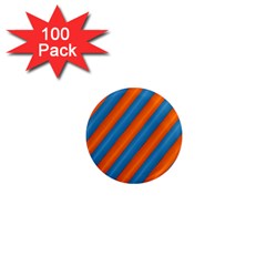 Diagonal Stripes Striped Lines 1  Mini Magnets (100 Pack)  by BangZart